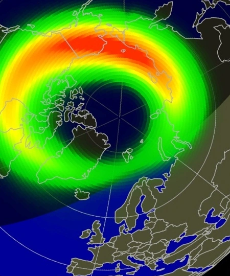 aurora forecast for the next hour